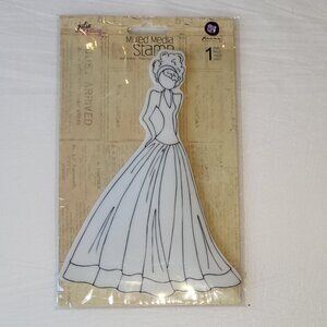Prima Marketing Julie Nutting Mixed Media Doll Stamp Lorrena